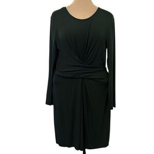 Amour Vert WRAP CROSS OVER FRONT dress medium GREEN  KNIT office business